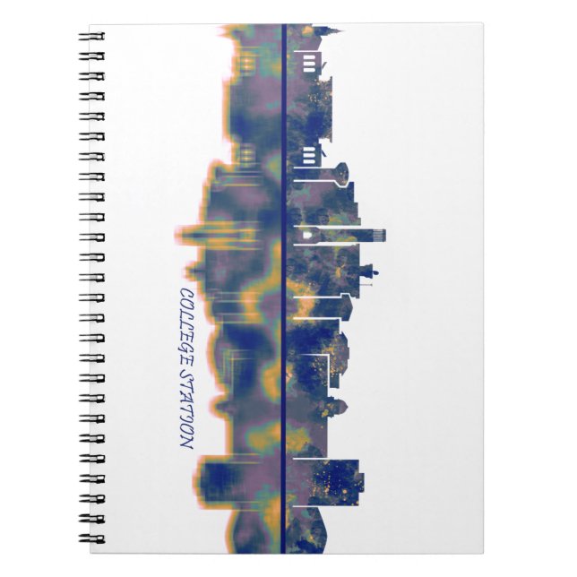 College Station Skyline Notebook (Front)
