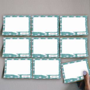 College Stationery Green Retro Customise Post-it Notes