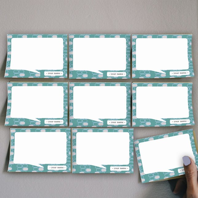 College Stationery Green Retro Customise  Post-it Notes (Creator Uploaded)