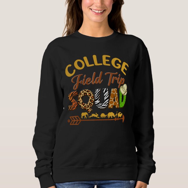 College Students School Zoo Field Trip Squad Match Sweatshirt (Front)