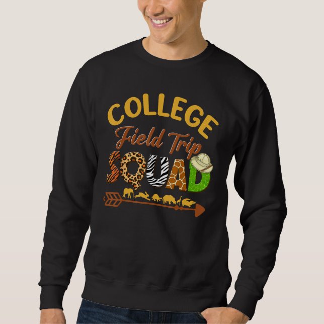 College Students School Zoo Field Trip Squad Match Sweatshirt (Front)