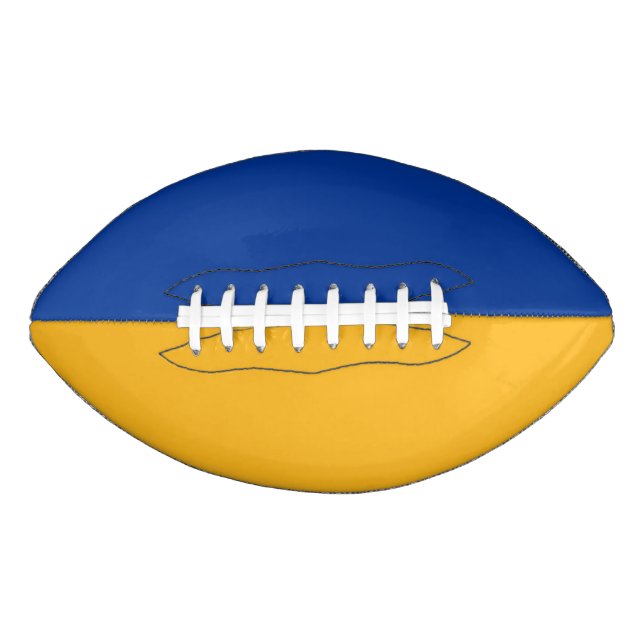College Team Colours Blue/Yellow Gold Football (Front)