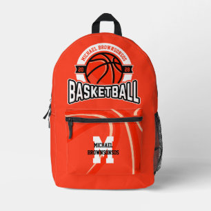 College Team Player Basketball Printed Backpack