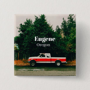 College town of Eugene - Oregon 15 Cm Square Badge