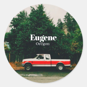 College town of Eugene - Oregon Classic Round Sticker