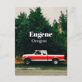 College town of Eugene - Oregon Holiday Postcard