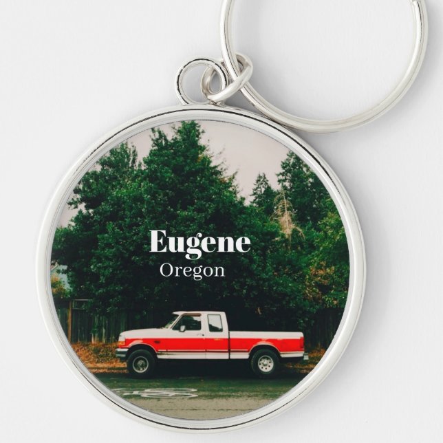 College town of Eugene - Oregon Key Ring (Front)