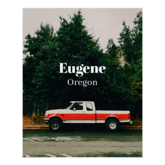 College town of Eugene - Oregon Poster