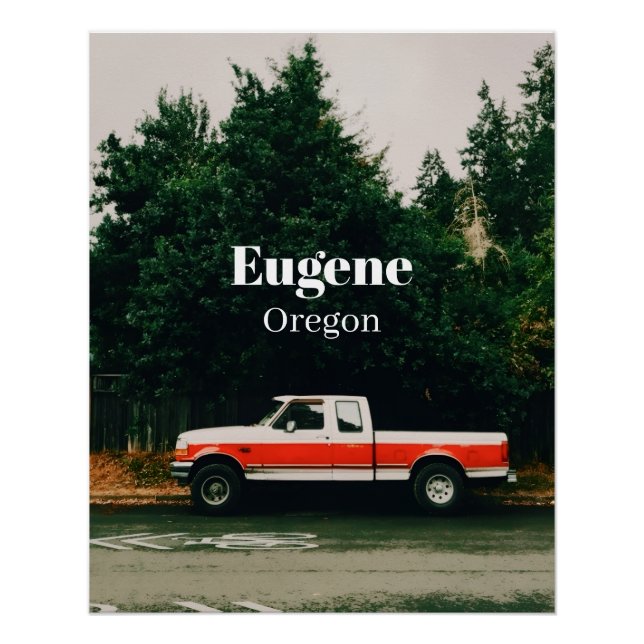 College town of Eugene - Oregon Poster (Front)