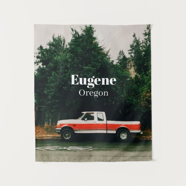 College town of Eugene - Oregon Tapestry (Front)