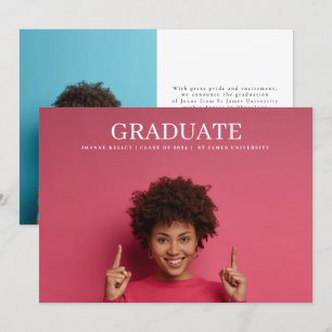 College University 2 Photo Classic Graduate Announcement