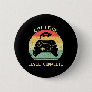 College University Graduation Level Complete Video 6 Cm Round Badge