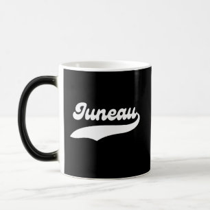 College University style Juneau City Alaska white  Magic Mug