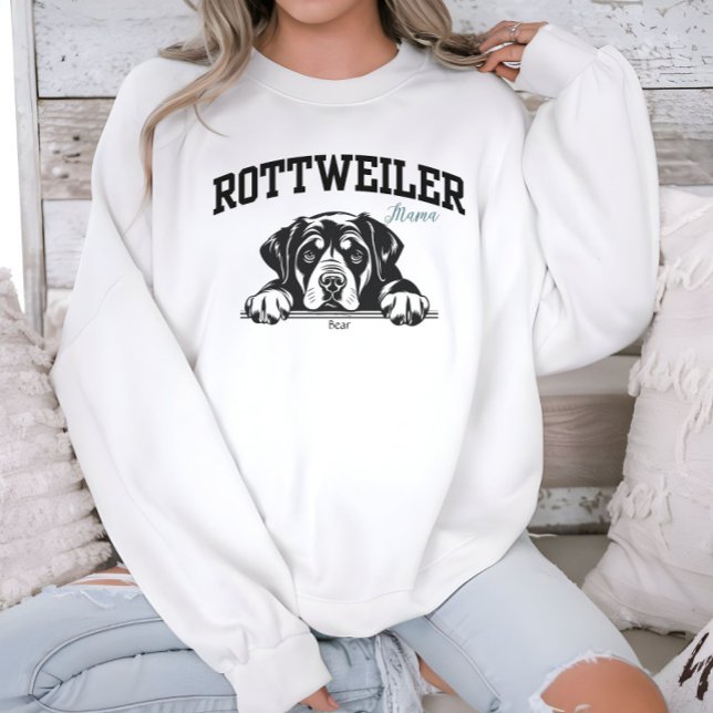 College Varsity Script Rottweiler Mama Dog Lover  Sweatshirt (Creator Uploaded)