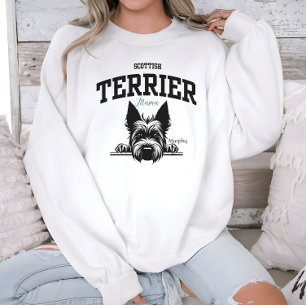 College Varsity Script Scottish Terrier Mama Sweatshirt