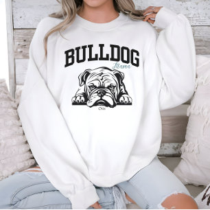 College Varsity Style Script Bulldog Mama Dog Love Sweatshirt