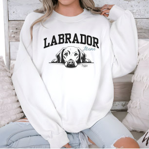 College Varsity Style Script Labrador Mama Sweatshirt