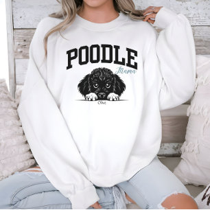 College Varsity Style Script Poodle Mama Sweatshirt