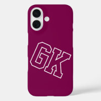 College Wine Varsity Monogram Initials