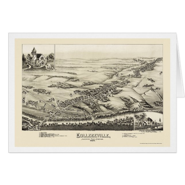 Collegeville, PA Panoramic Map - 1894 (Front Horizontal)