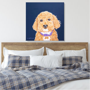 Collegiate Goldendoodle Canvas Print