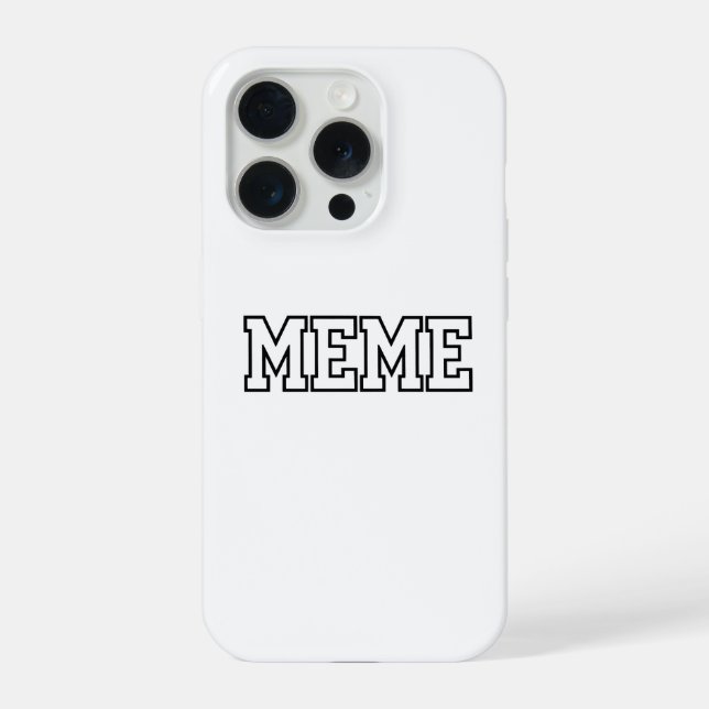 Collegiate Meme Block Letter Varsity Typography iPhone Case (Back)