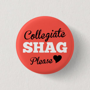 Collegiate Shag Please Strawberry 3 Cm Round Badge