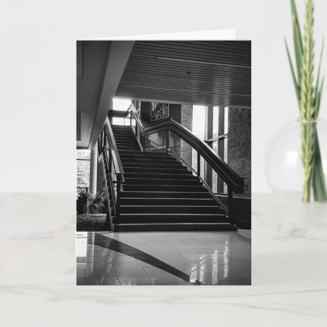 "Collegiate Stairway" Get Well Card (Front)