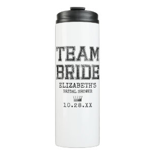 Collegiate Team Bride Bridal Shower Thermal Tumbler