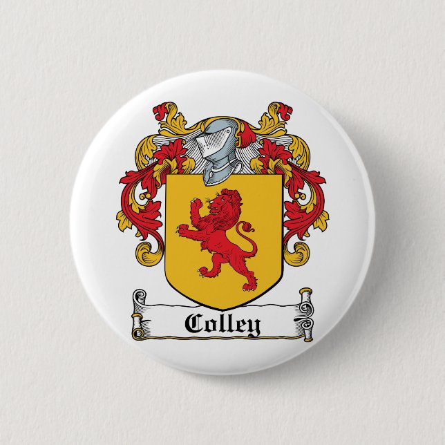 Colley Family Crest 6 Cm Round Badge (Front)