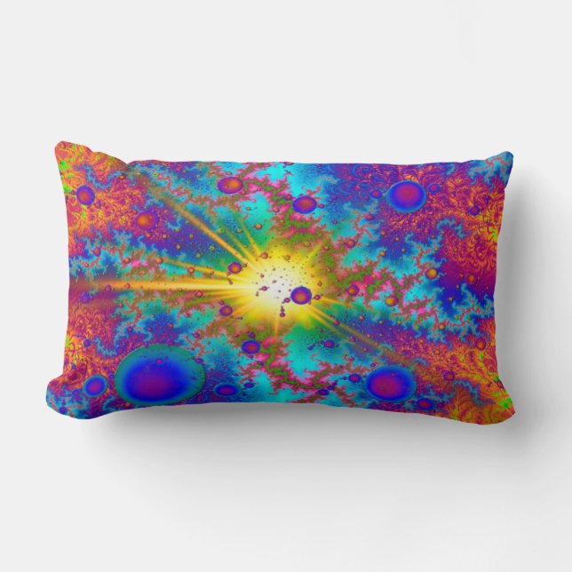 Colliding Dweeb Ballz Psychedelic Lumbar Cushion (Front)