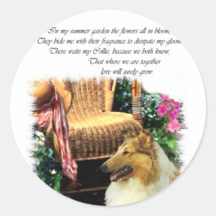 Collie Art Gifts Rough Sable Classic Round Sticker
