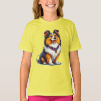 Collie breed cartoon dog