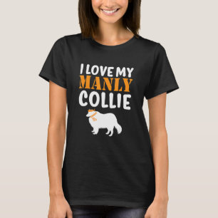Collie Canine Pet Boy Dog Puppy Gender Reveal Cut T-Shirt