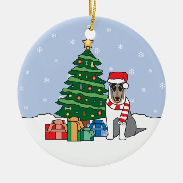 Collie Christmas Ornament (Front)