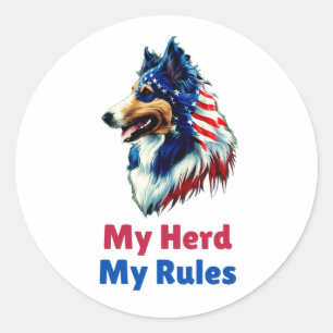 Collie Classic Round Sticker