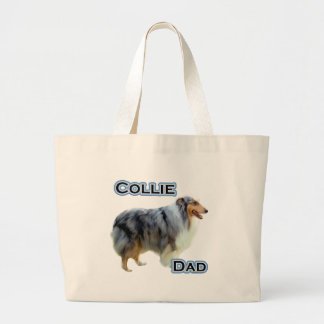 Collie Dad 4 Large Tote Bag