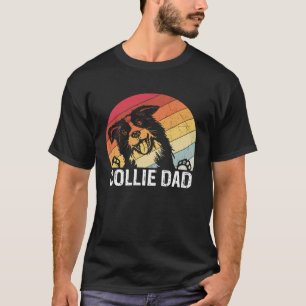 Collie dad collie dogs dad walking collie T-Shirt