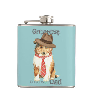 Collie Dad Hip Flask