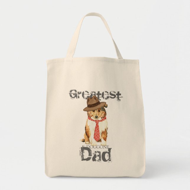 Collie Dad Tote Bag (Front)