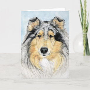 "Collie" Dog Art Reproduction Notecard