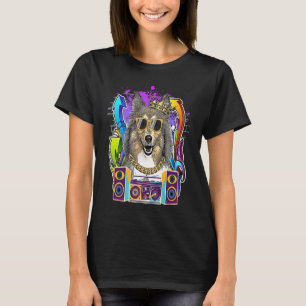 Collie Dog Hip Hop 90s Rap Music T-Shirt