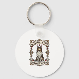 Collie Dog Lover Shirt with Vintage Engraving Quot Key Ring