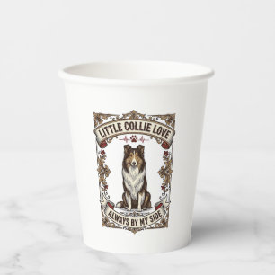 Collie Dog Lover Shirt with Vintage Engraving Quot Paper Cups