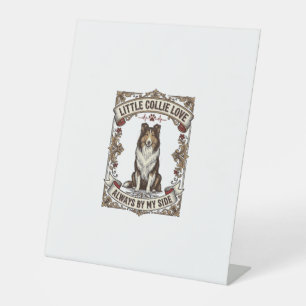 Collie Dog Lover Shirt with Vintage Engraving Quot Pedestal Sign
