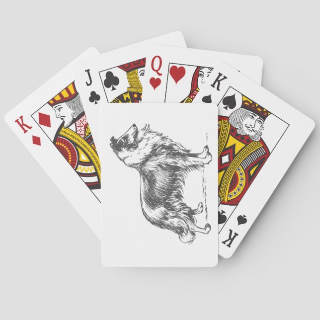 collie dog playing cards (Back)