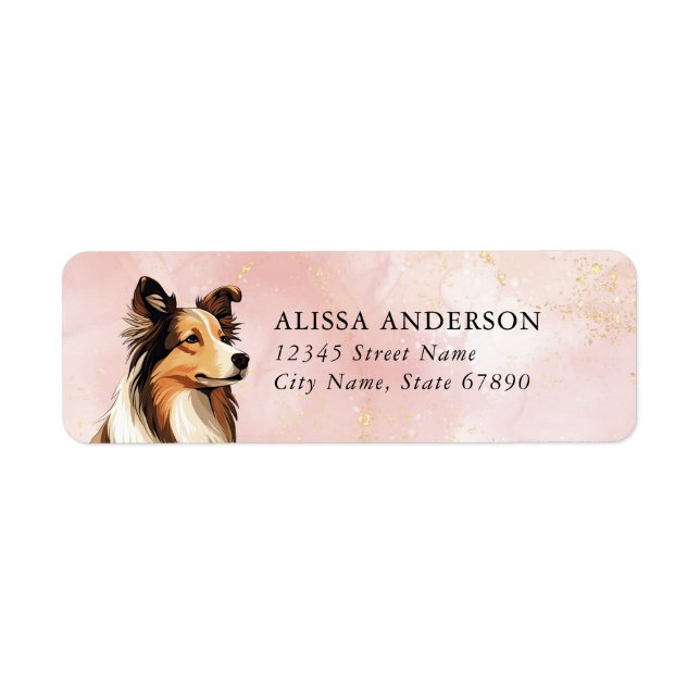 Collie Dog Return Address Labels (Front)