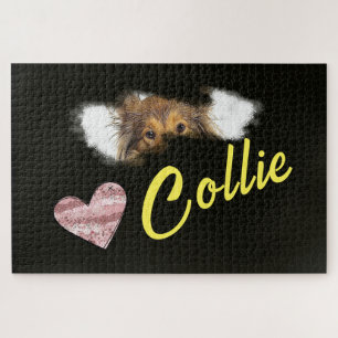 Collie Eyes Solid Colour 1000 piece Jigsaw Puzzle