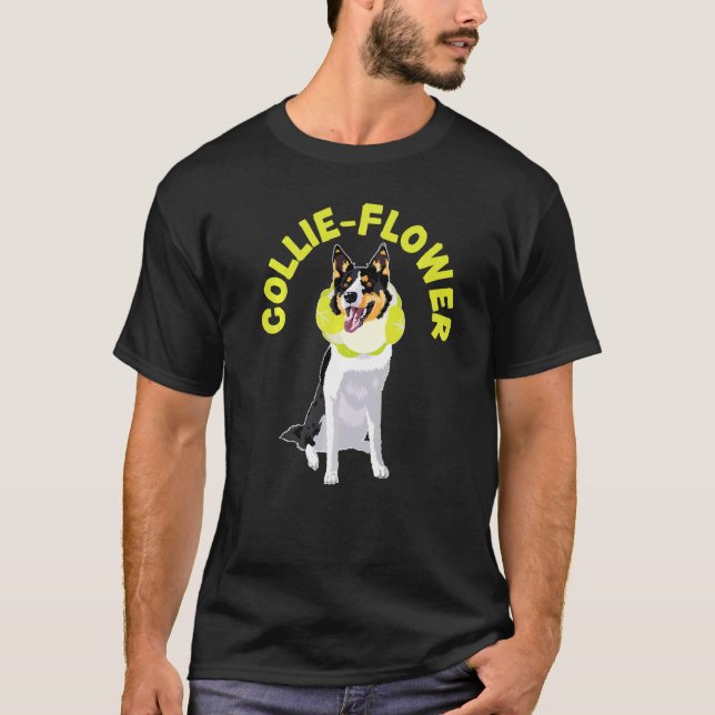 Collie Flower Dog Puppy Paw Love Border Collie 1 T-Shirt (Front)