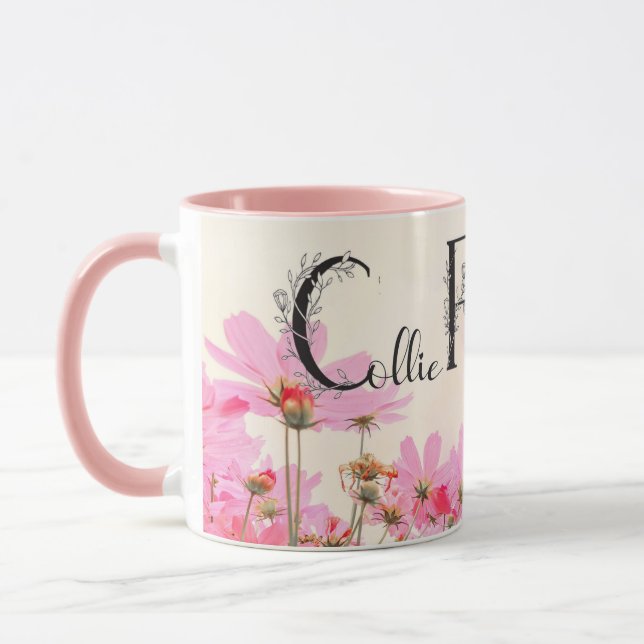 Collie Flower Girl Mug (Left)